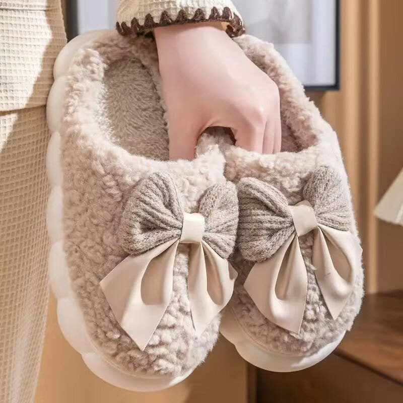 2. 리본 털실내화 ..