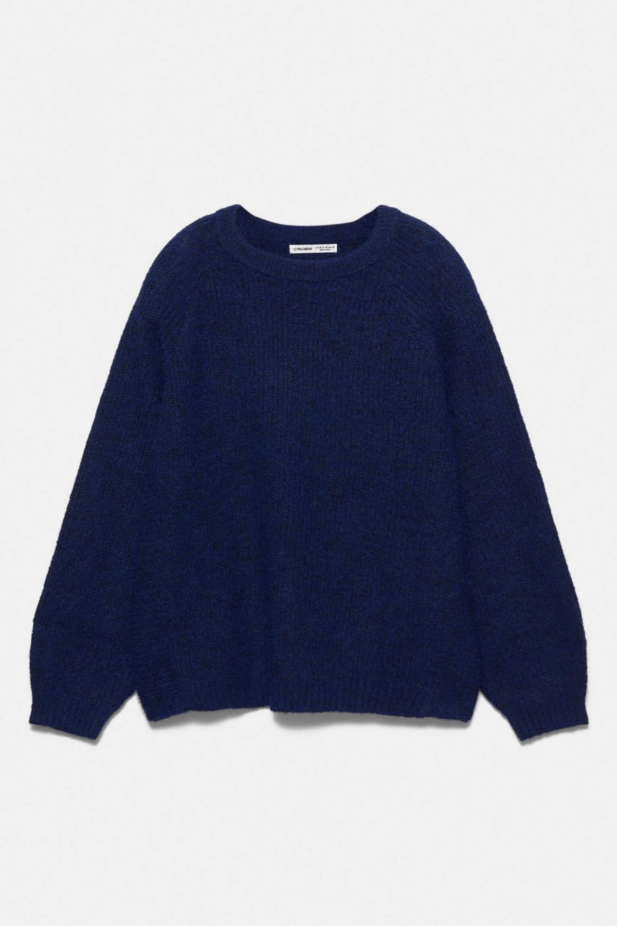 풀앤베어 테크니컬 펄 니트 라운드넥 스웨터 3540/306 NAVY - 메인 이미지