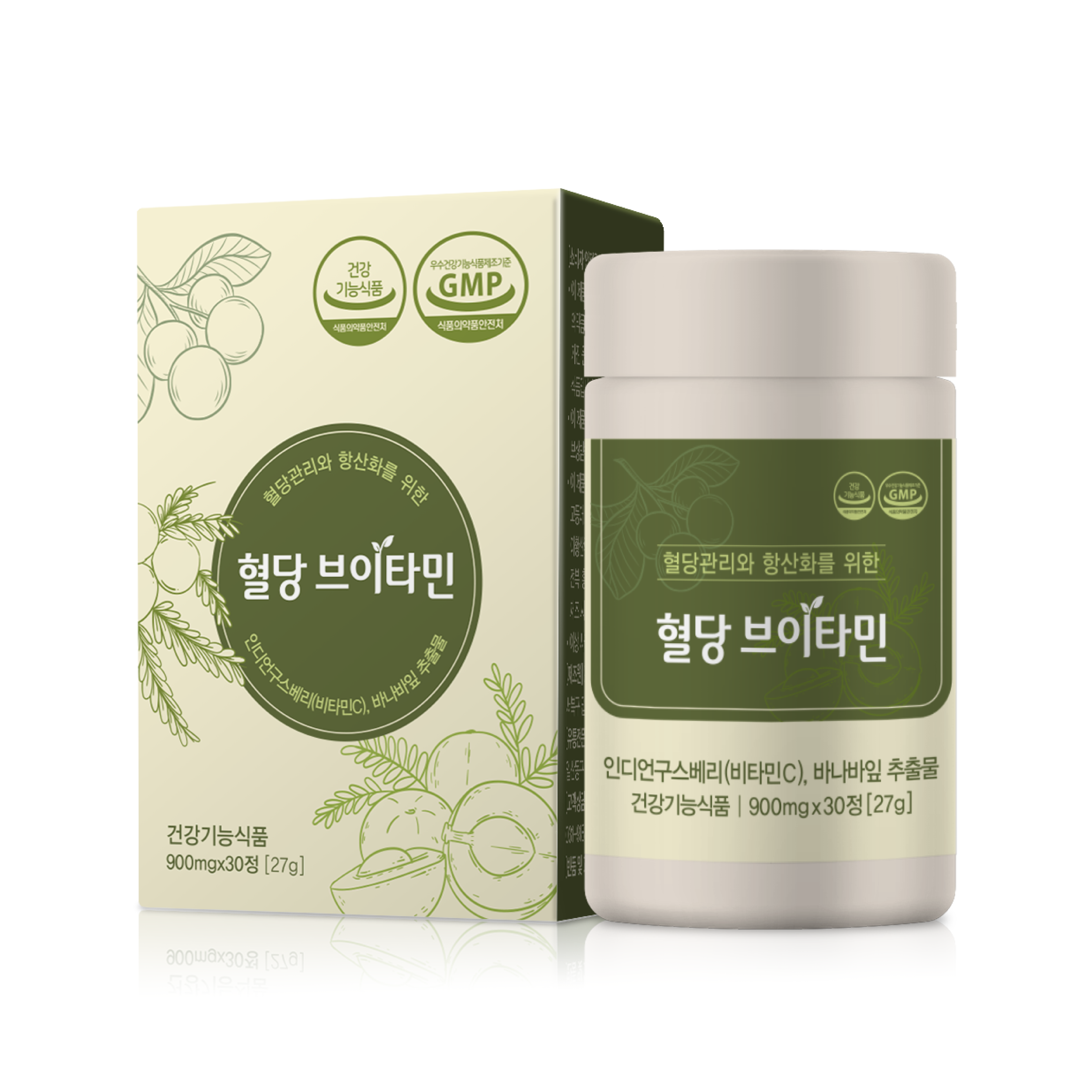 슈퍼푸드케이 혈당브이타민 혈당수치에 좋은 음식 비건 30정, 3개 - 상품 이미지