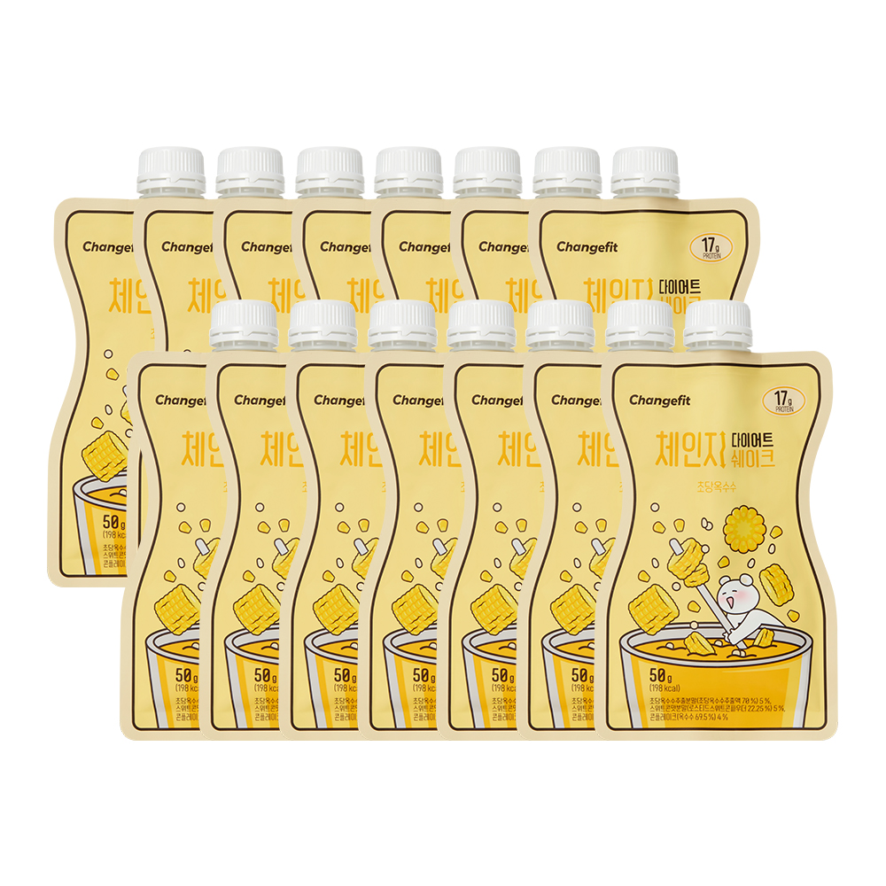 체인지핏 다이어트 고단백 쉐이크 초당옥수수, 50g, 14개 - 상품 이미지