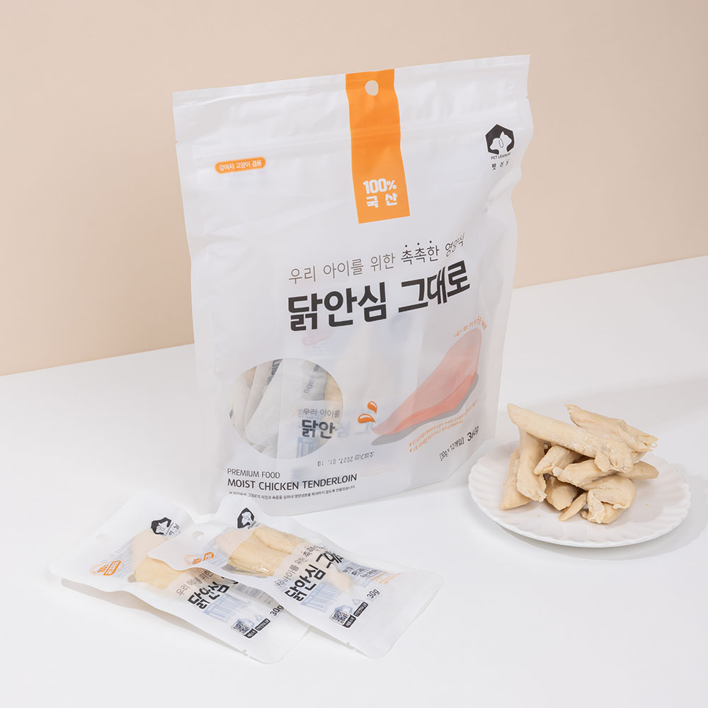 펫러닝 국내산 닭안심그대로 강아지저칼로리간식 강아지다이어트간식 육포 12개입 이미지 6
