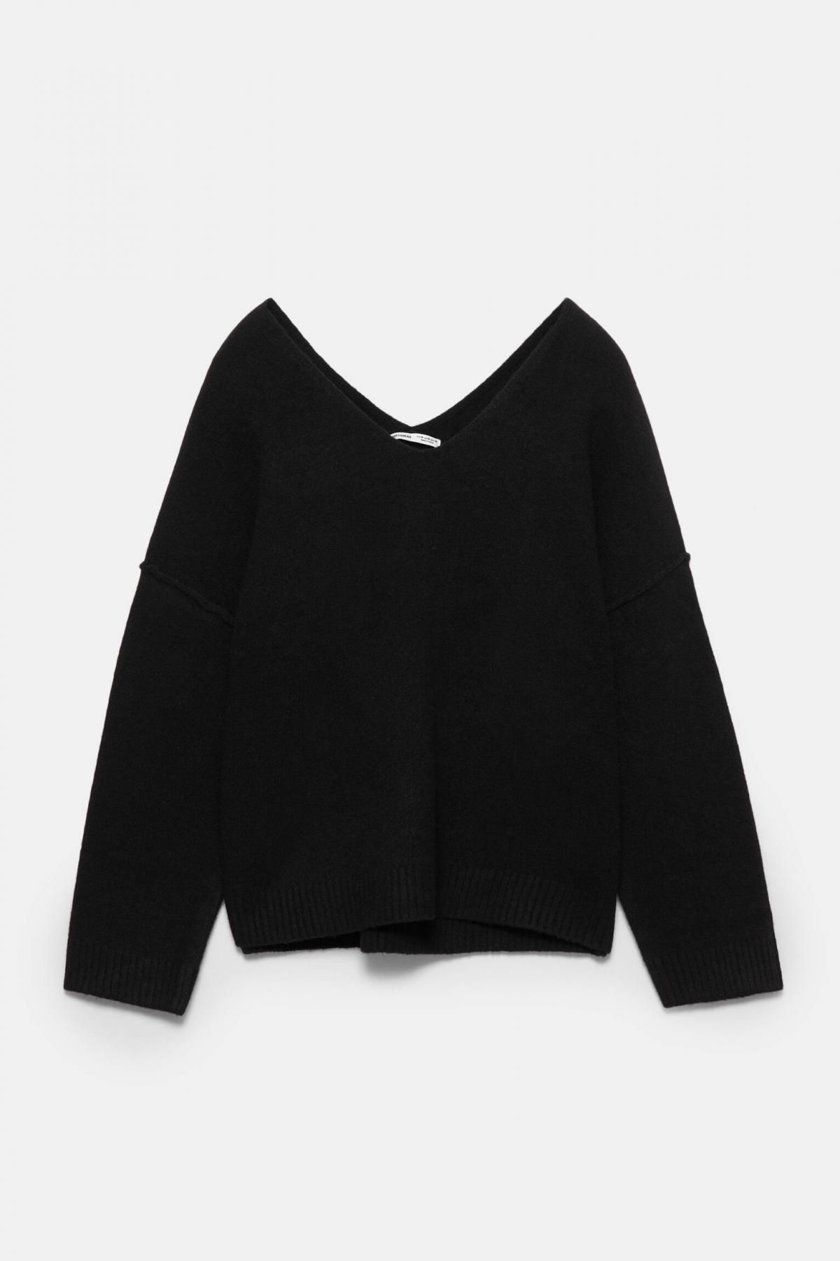 풀앤베어 소프트 브이넥 울 니트 스웨터 블랙 7550/308 BLACK - 상품 이미지