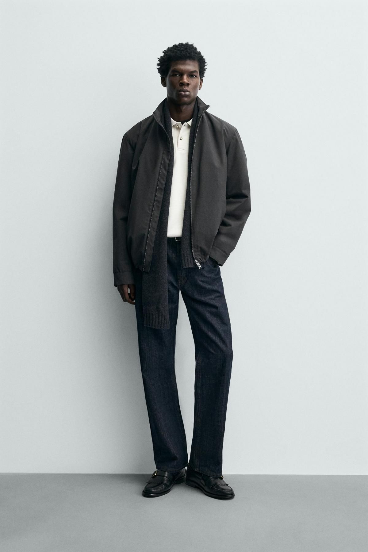자라 테크니컬 레귤러핏 오버셔츠 집업 블랙 8281/281 ANTHRACITE GREY - 상세 이미지 2