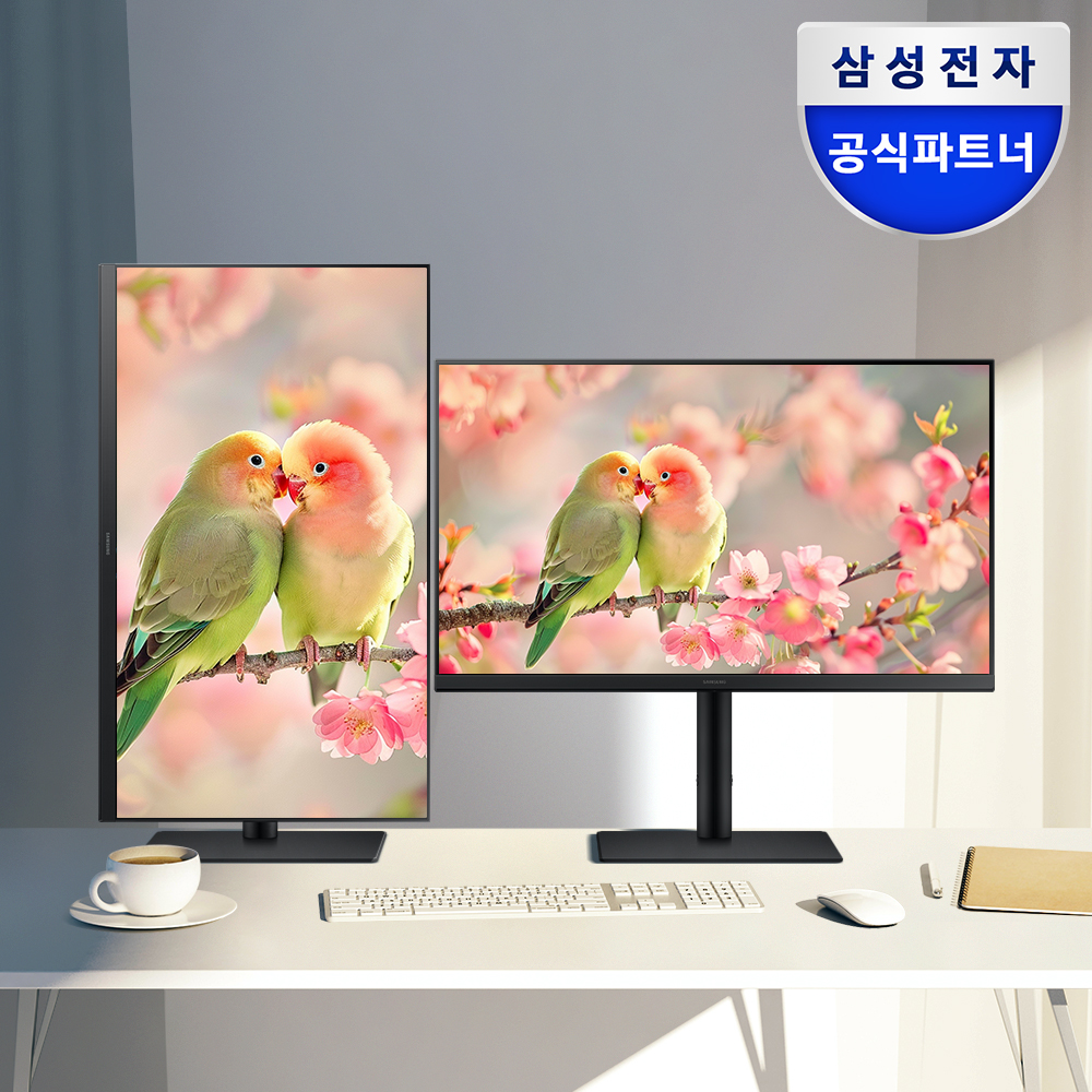 삼성전자 뷰피니티 S6 68.4cm(27인치) S27B610 QHD 모니터 IPS 75Hz 피벗 세로 제품 이미지