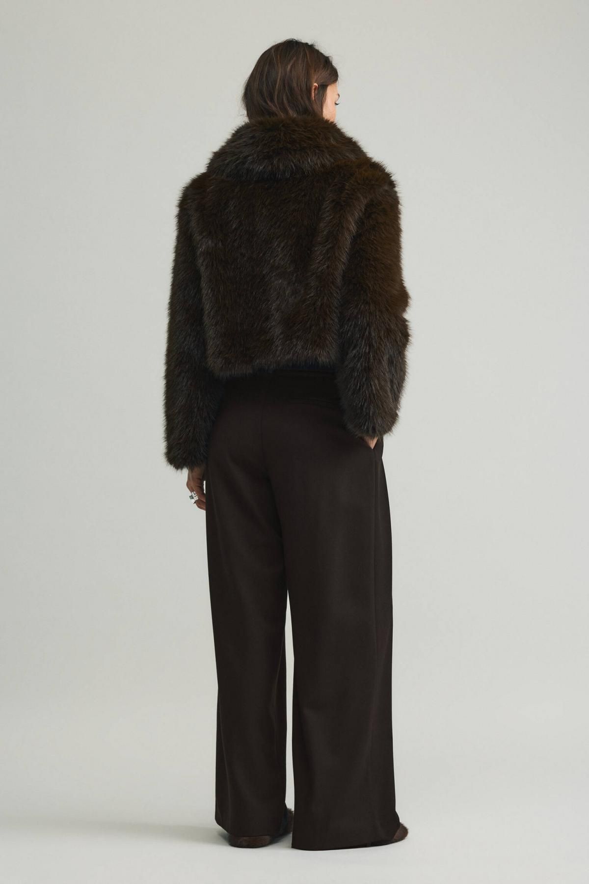 풀앤베어 와이드 플리츠 스마트 팬츠 3670/318 BROWN - 상세 이미지 5