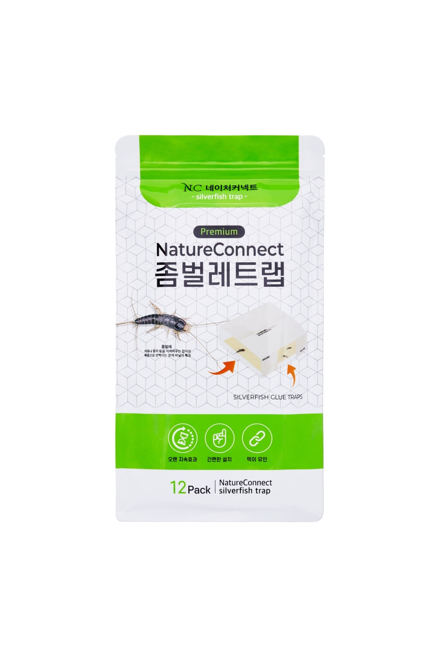네이처커넥트 좀벌레 트랩 12개입 퇴치법 퇴치제 실버피쉬 방충제 제거 박멸 약 끈끈이 유인 사진 1