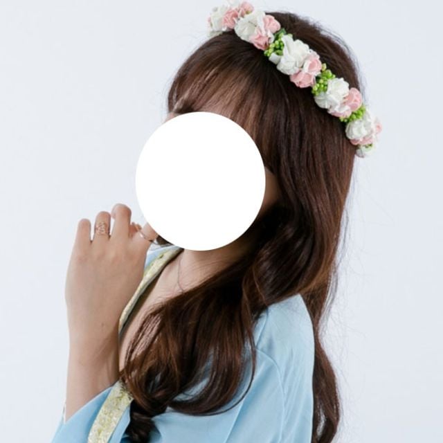 PW (고급웨딩화관) 면사포 파티 촬영소품 장식 데코 핑크 - 상품 이미지
