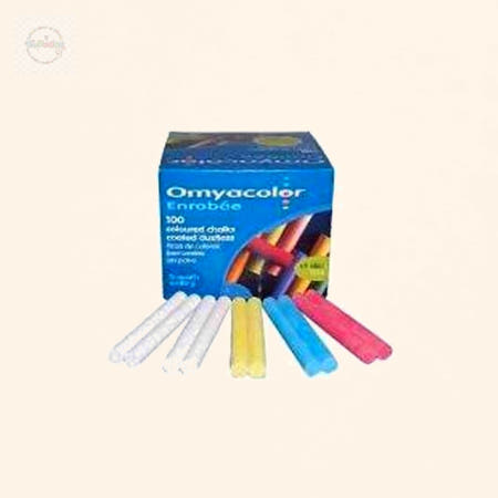 오미야 칠판 분필 탄산분필 적색 10개입 80x10mm 박스 120개입