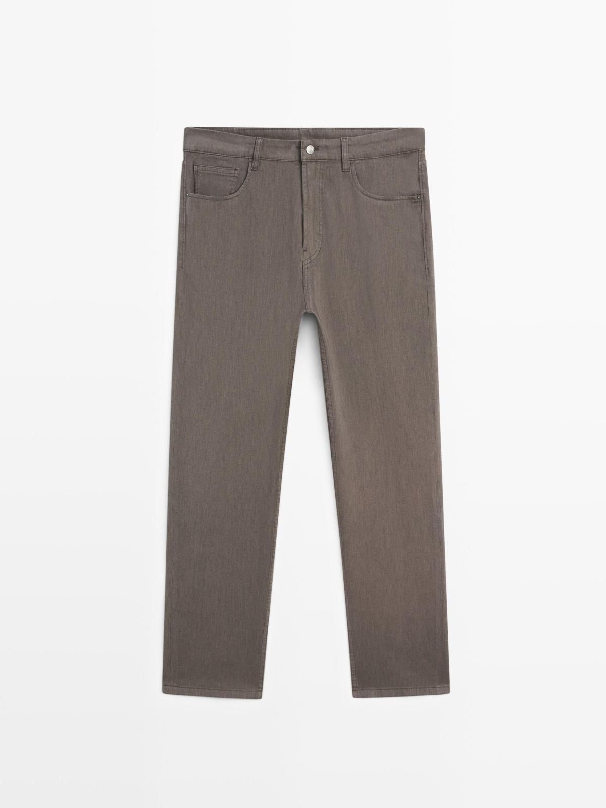 마시모두띠 테이퍼드핏 데님 청바지 0450/115 GREYISH GREEN - 메인 이미지