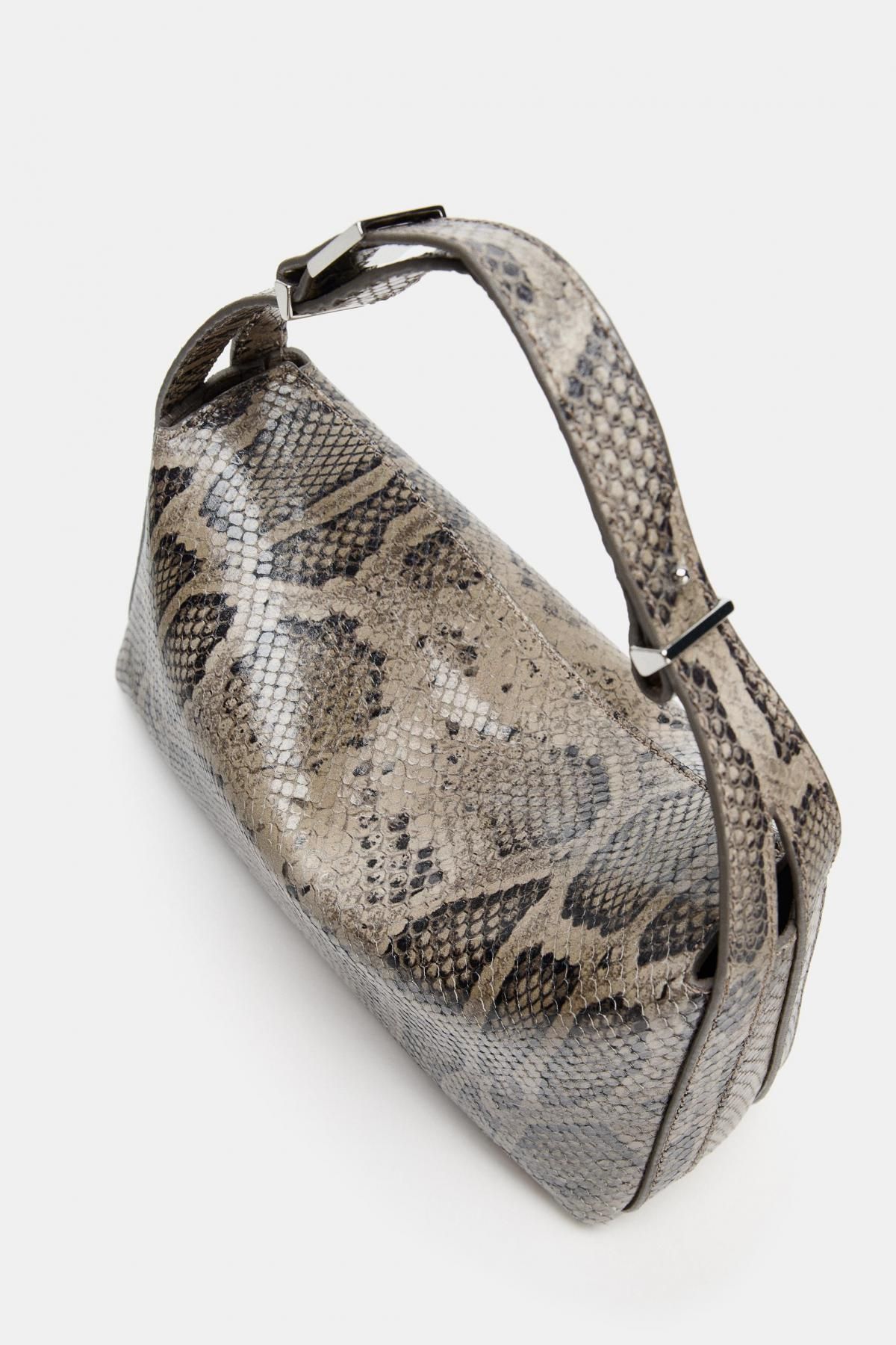 자라 애니멀 프린트 레더 호보백 6455/710 SNAKESKIN - 상세 이미지 3