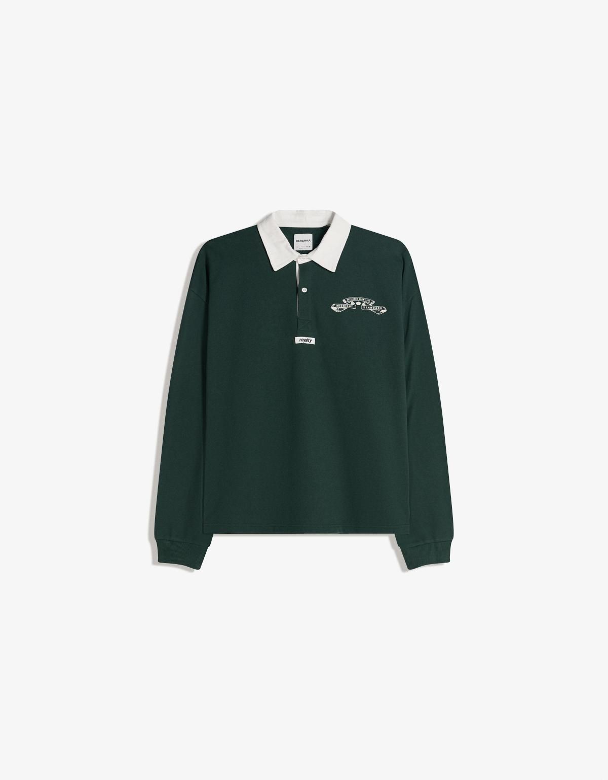 버쉬카 오버핏 긴소매 폴로 셔츠 그린 7423/732 GREEN - 상세 이미지 3