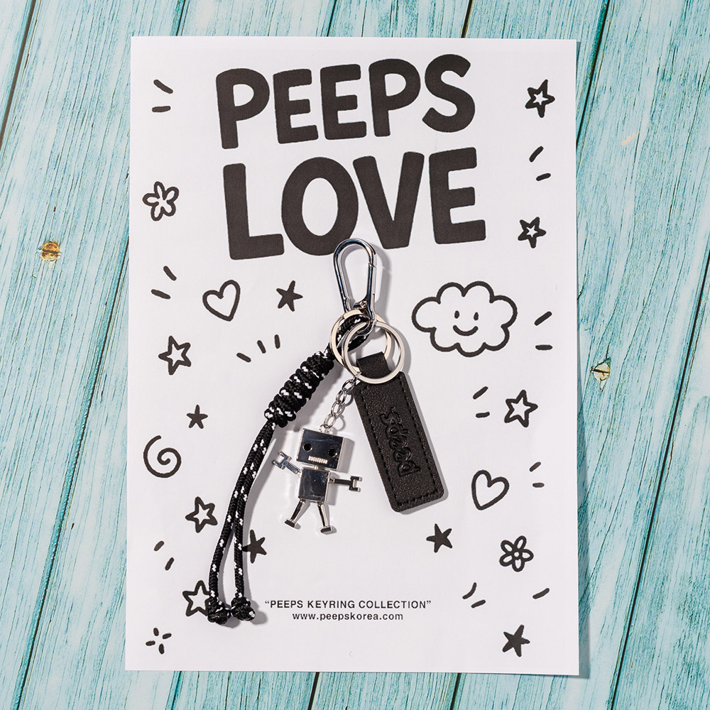 PEEPS Robo Block Keyring(Silver) 가방 바지키링 - 상세 이미지 3