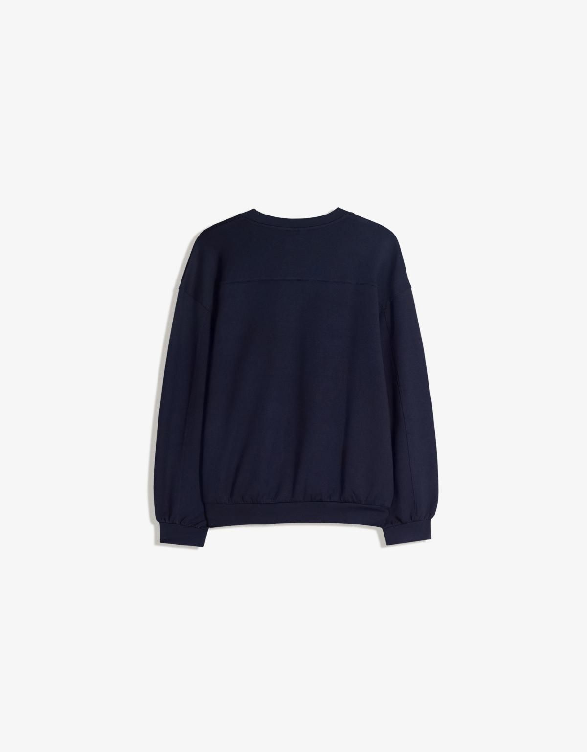 버쉬카 오버핏 소프트 모달 네이비 맨투맨 7071/727 NAVY - 상세 이미지 2