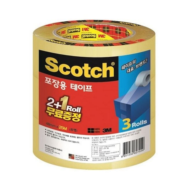 3M 스카치 포장용 테이프 투명 3625V 2+1 48x25m - 상품 이미지