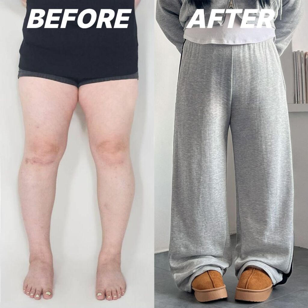 키작녀 와이드팬츠 여성기모바지 - 상품 이미지