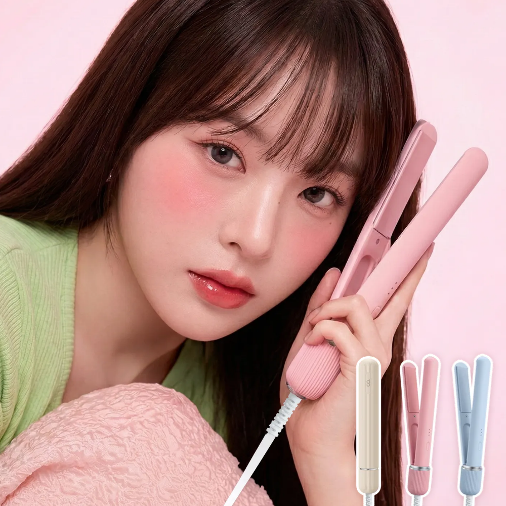 오아 미니핏 휴대용 미니  고데기 프리볼트 여행용 앞머리 헤어 볼륨 고대기