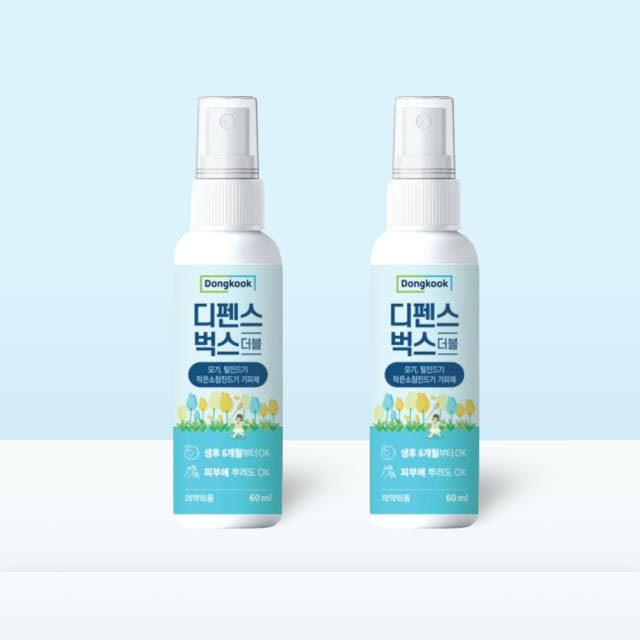 동국제약 디펜스벅스더블 60ml 1+1 모기 진드기 기피제 이카리딘