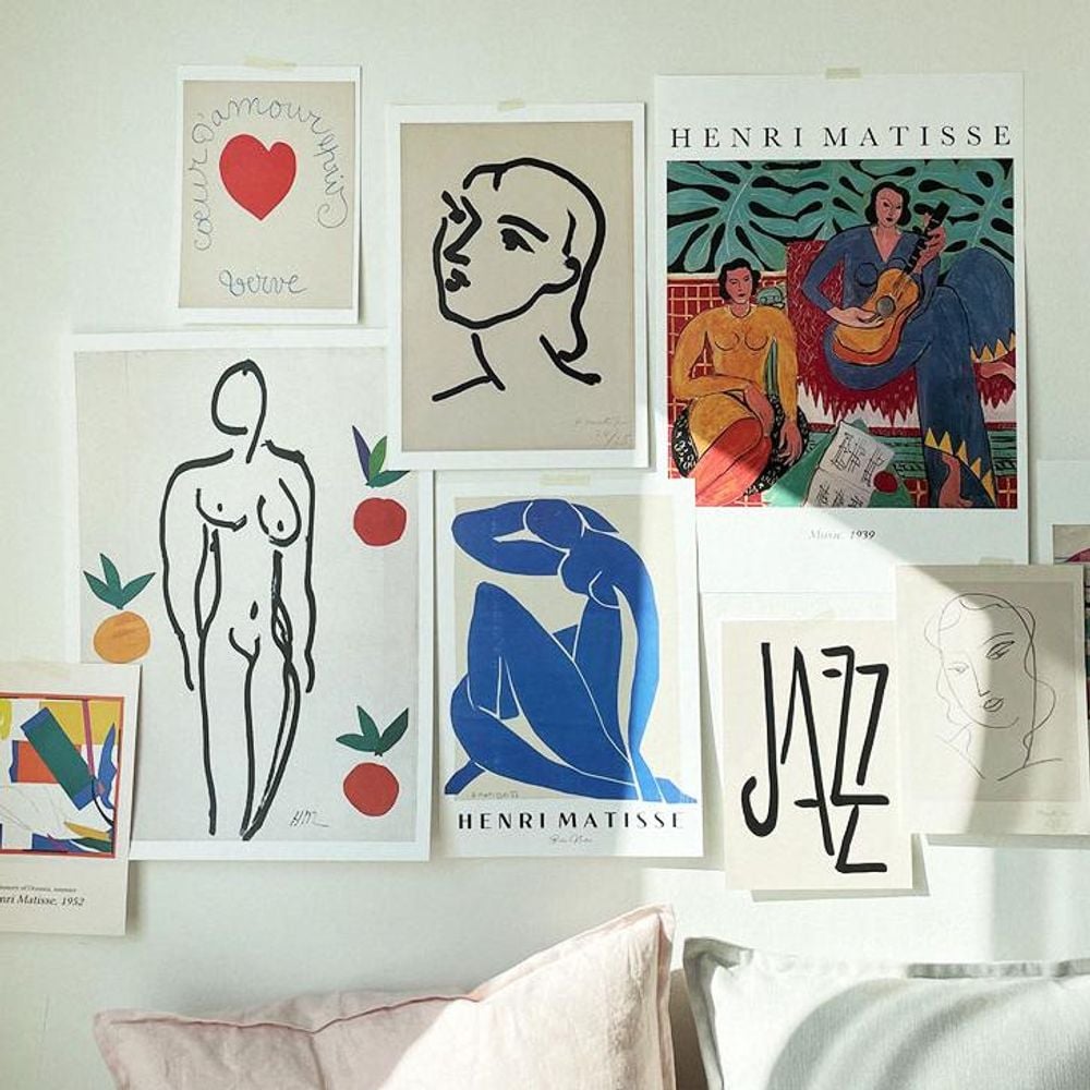 A2 명화 포스터 앙리마티스 드로잉 (henrimatisse 액자 인테리어 굿즈 감성 나디아 마티스 그림) 1. 재즈 - 상품 이미지