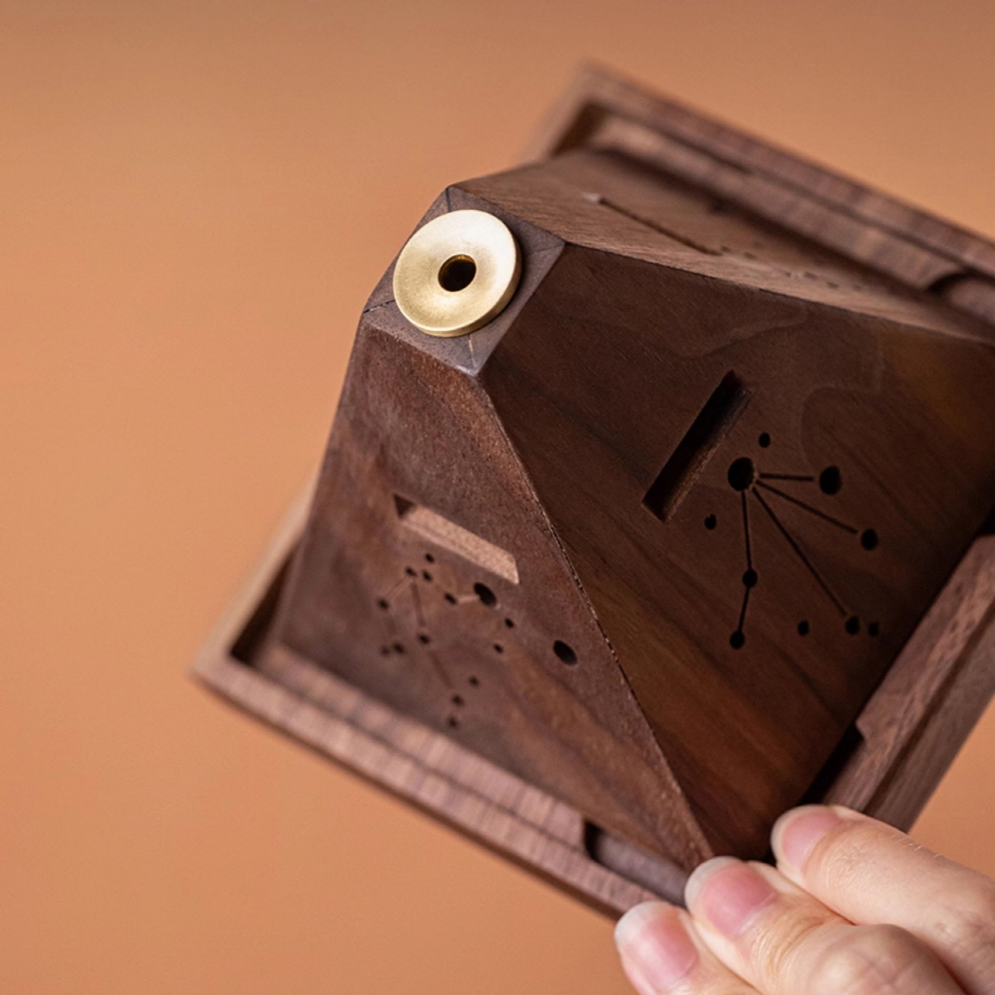 더큰솔 호두나무 원목 백플로우 인센스 홀더 타워 인텐스 향피우기 인센스콘 역류향받침 - 상세 이미지 5