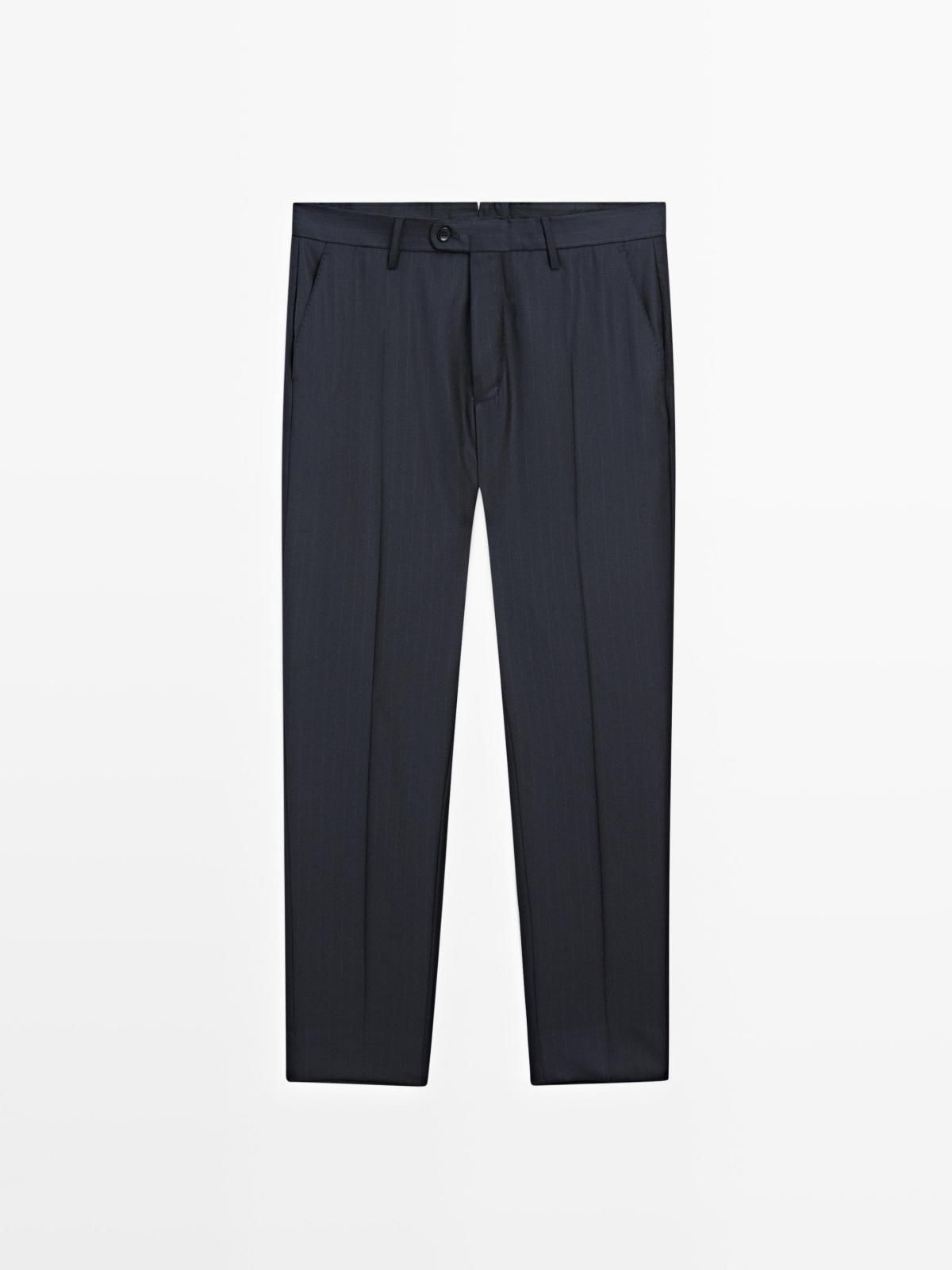 마시모두띠 울 스트라이프 수트 팬츠 3511/508 NAVY BLUE - 상세 이미지 5