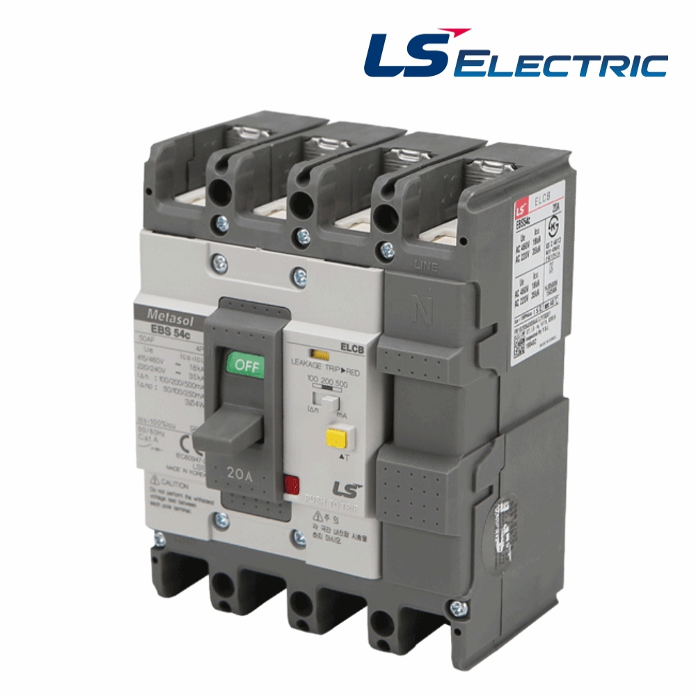 LS 산업용 누전차단기 EBS 54C 4P 20A 35kA LS일렉트릭 - 상품 이미지