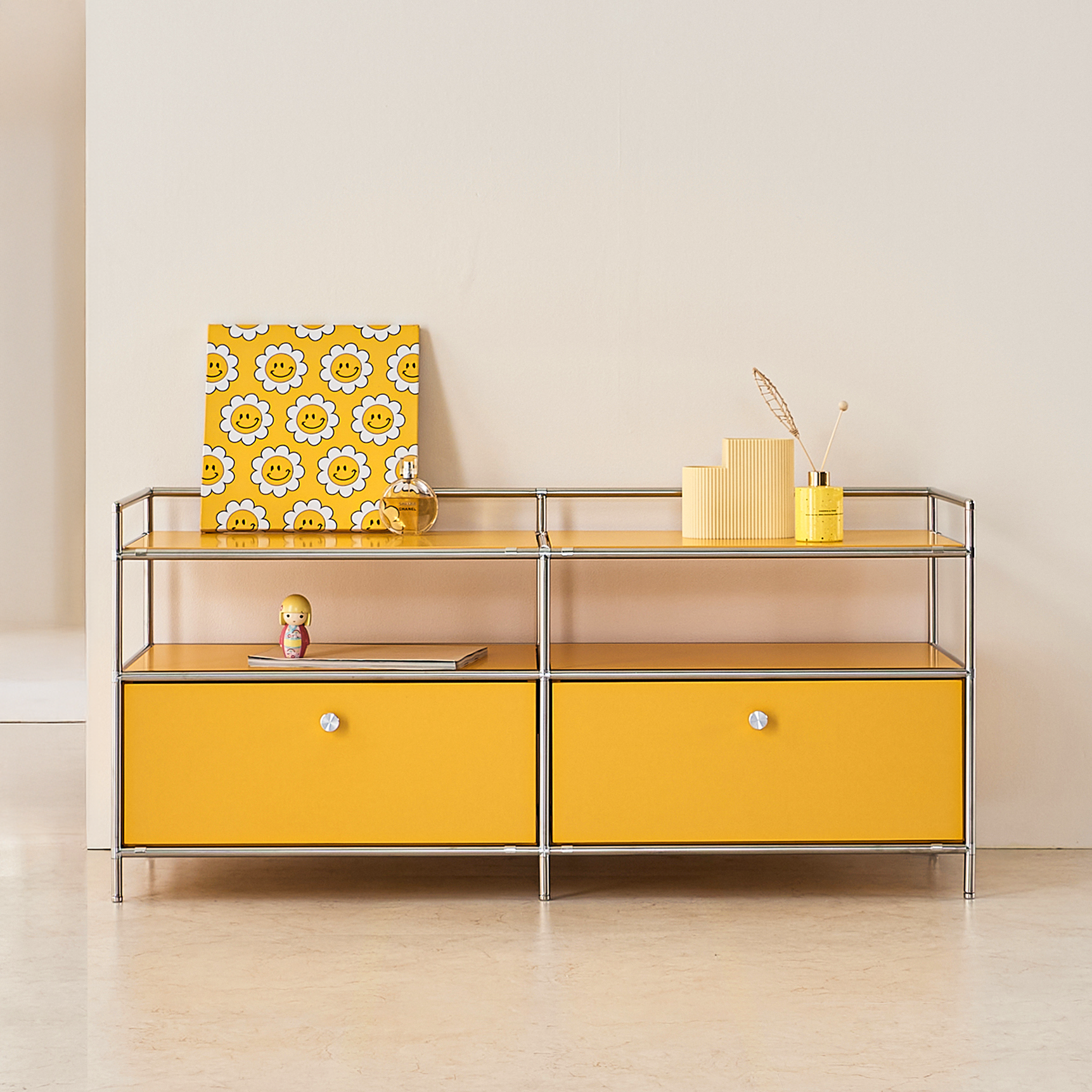 세라썸 미드센츄리 모듈거실장 낮은 안방 TV장식장 티비다이