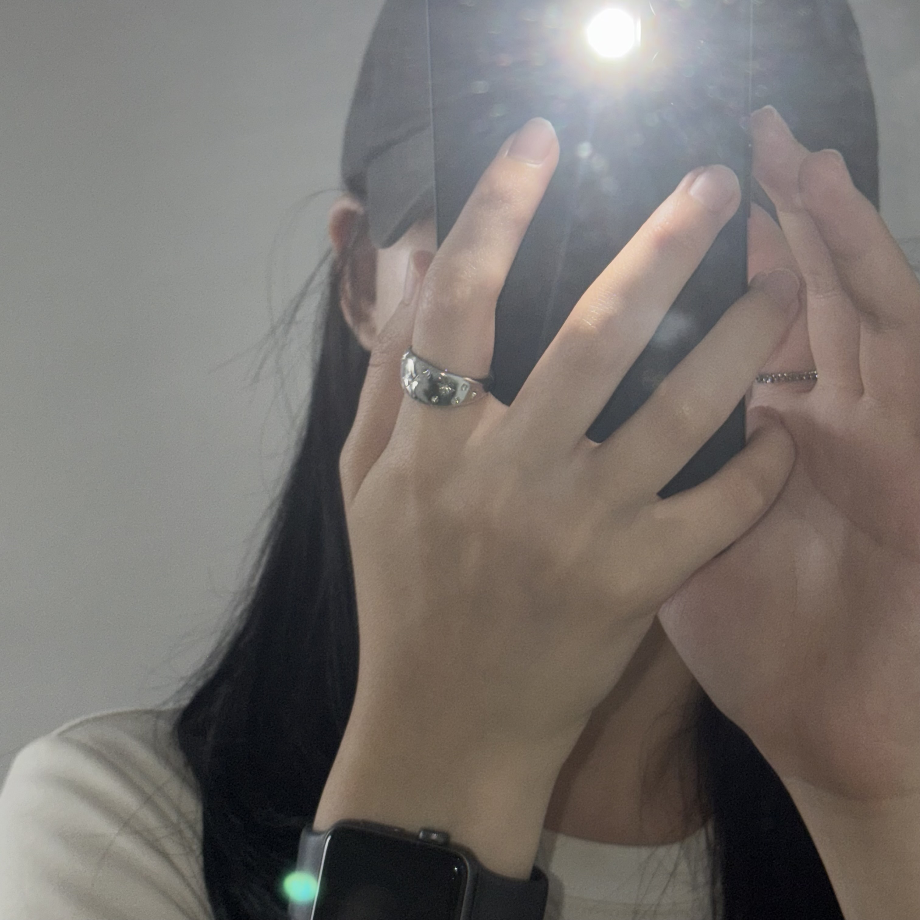 별빛 볼드오픈링 써지컬스틸 이미지 6