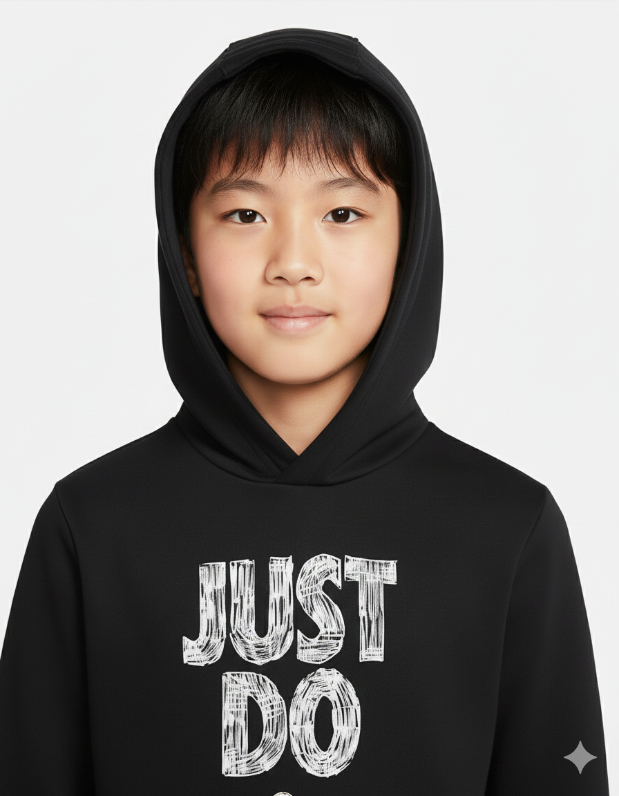 [국내매장판] 나이키 키즈 주니어 집업 긴팔 겨울 따뜻한 기모 후디 후드티 가디건 자켓 블랙(JDI 그래픽), M - 상세 이미지 2