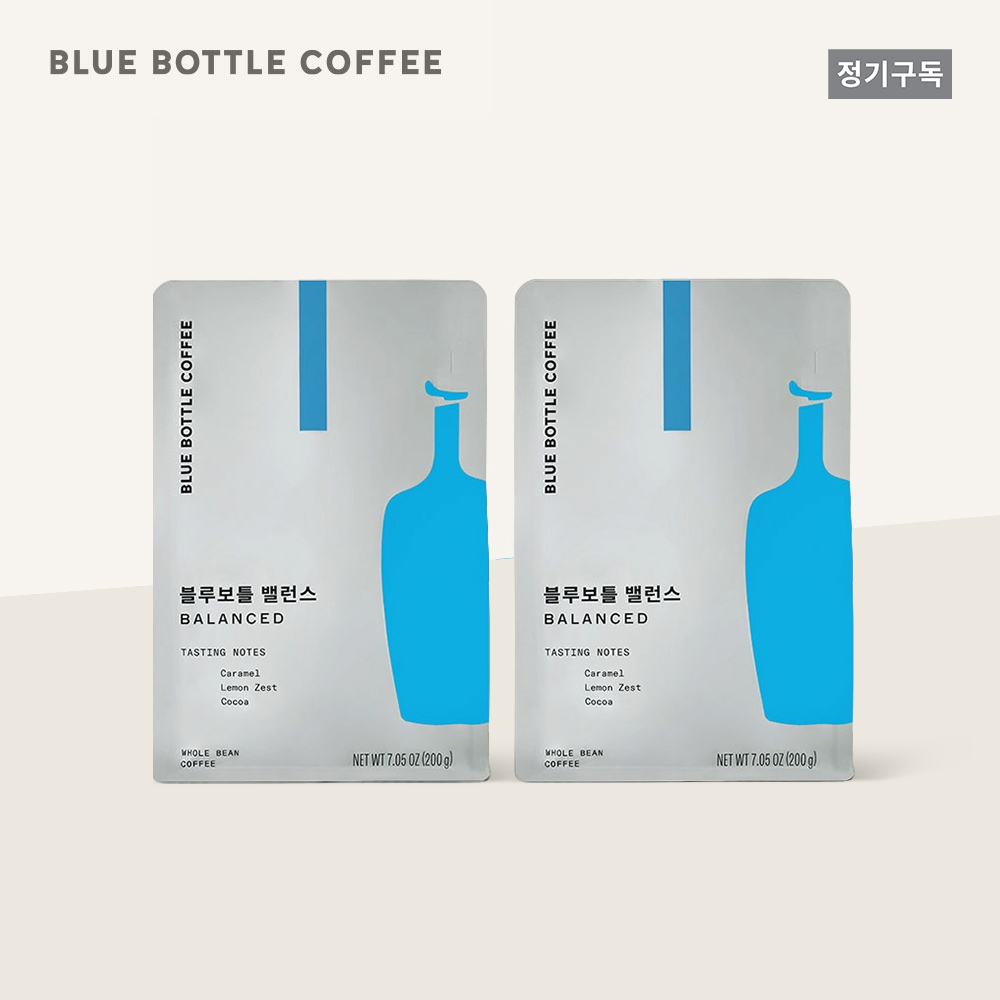 [구독전용][공식] 블루보틀 커피 블렌드 밸런스 홀빈 원두 200g x 2개 Blue Bottle Coffee Blend Balance - 상품 이미지