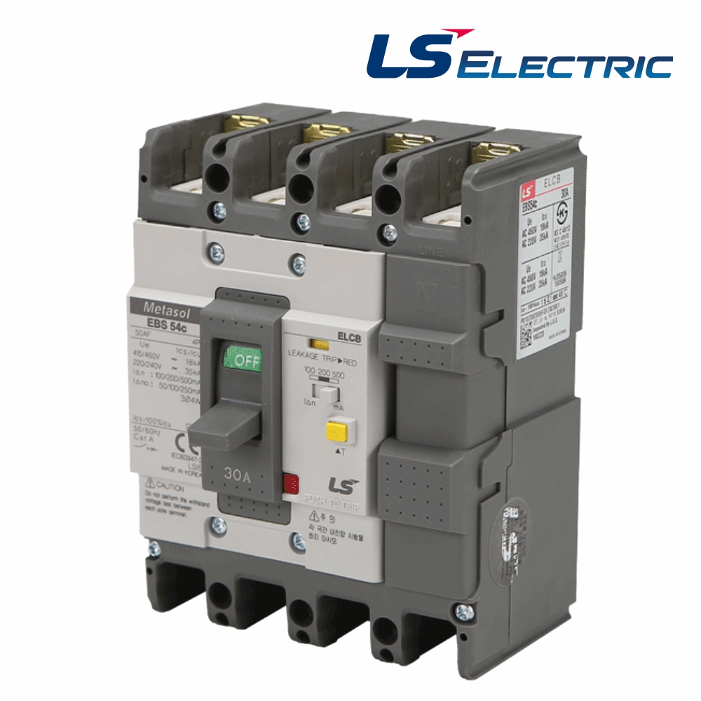 LS 산업용 누전차단기 EBS 54C 4P 30A 35kA LS일렉트릭 - 상품 이미지