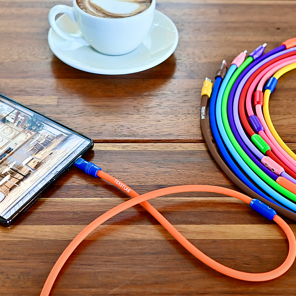 텍스트랩 USB C to C타입 240W 초고속 충전 PD 실리콘 케이블 - 상품 이미지