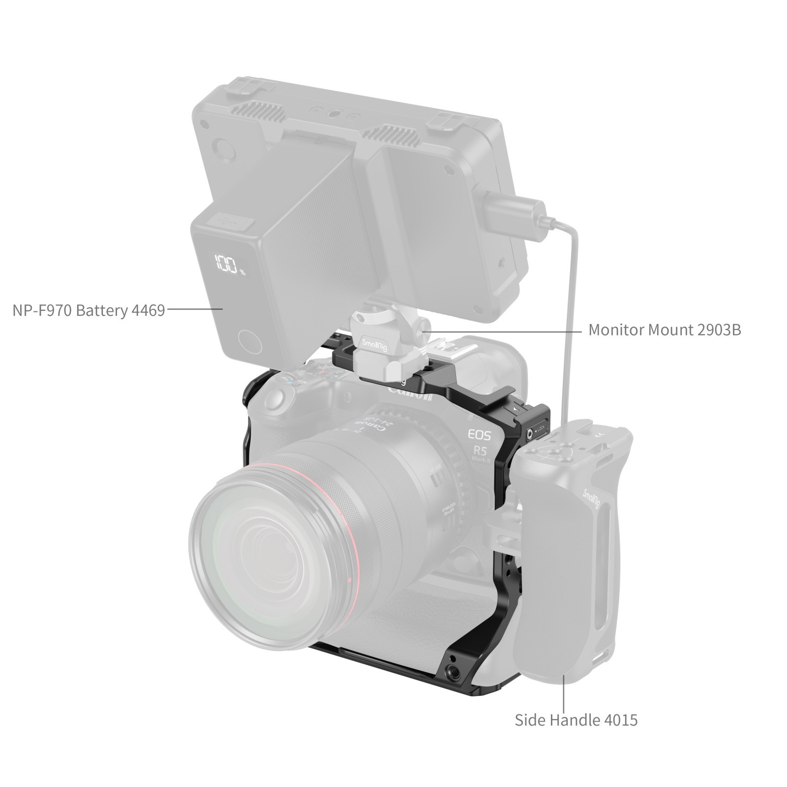 스몰리그 캐논 EOS R5 Mark II BG-R20 배터리 그립 케이지 5623 - 상세 이미지 3