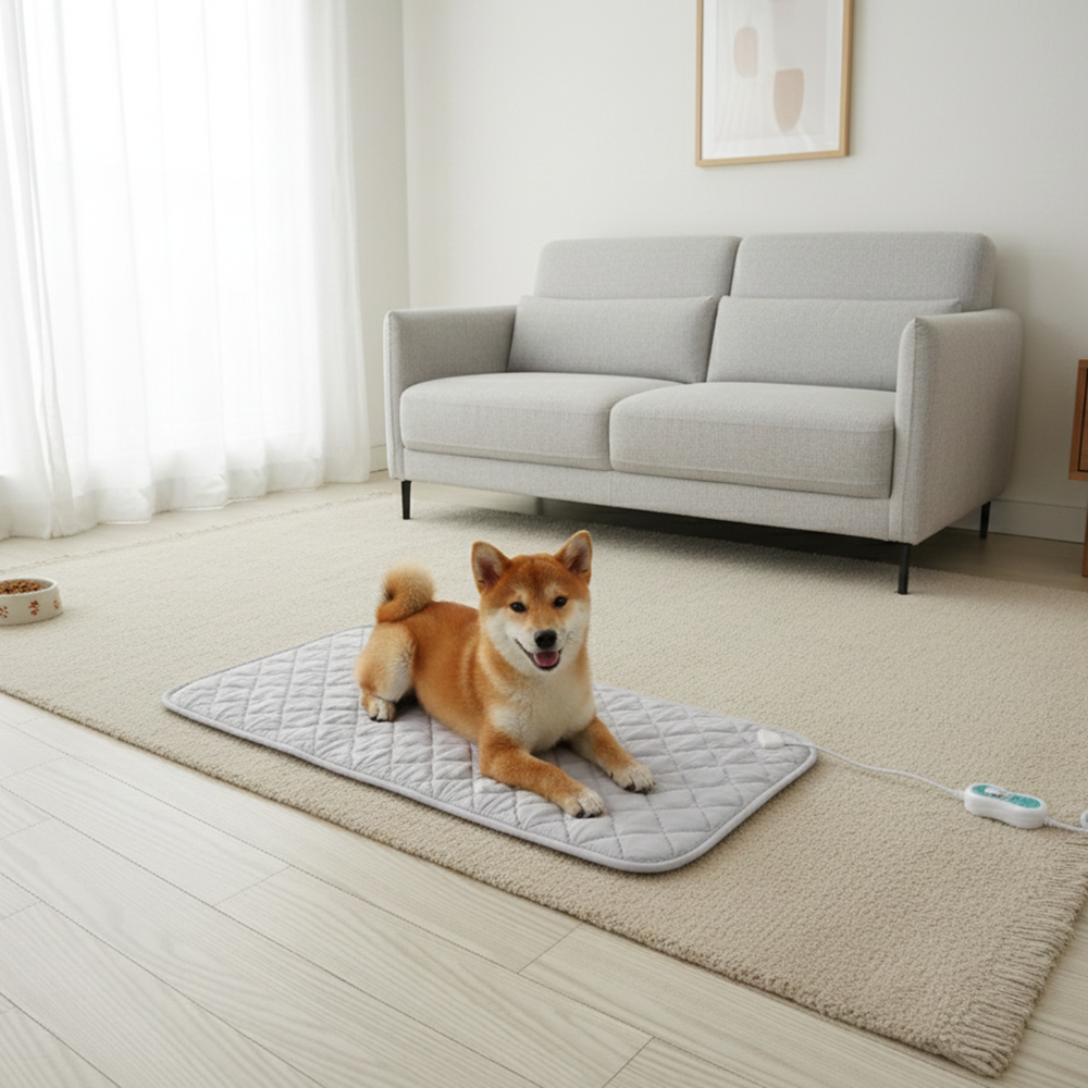 [캠핑덕] 강아지 반려동물 탄소 전기방석 전기매트 고양이 장판 쇼파 캠핑 대형 - 상품 이미지