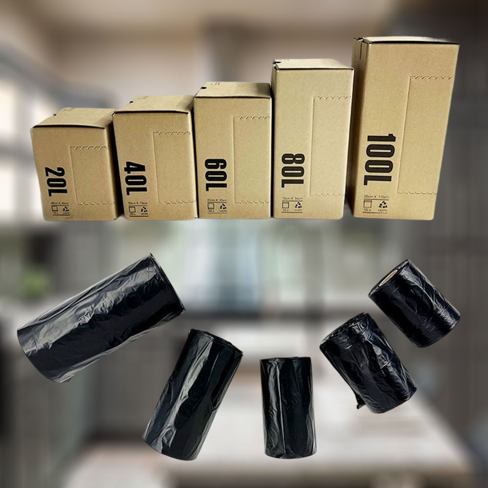 다용도 이지롤 비닐 가정용 분리수거 뽑아쓰는 검정 비니루 - 상품 이미지