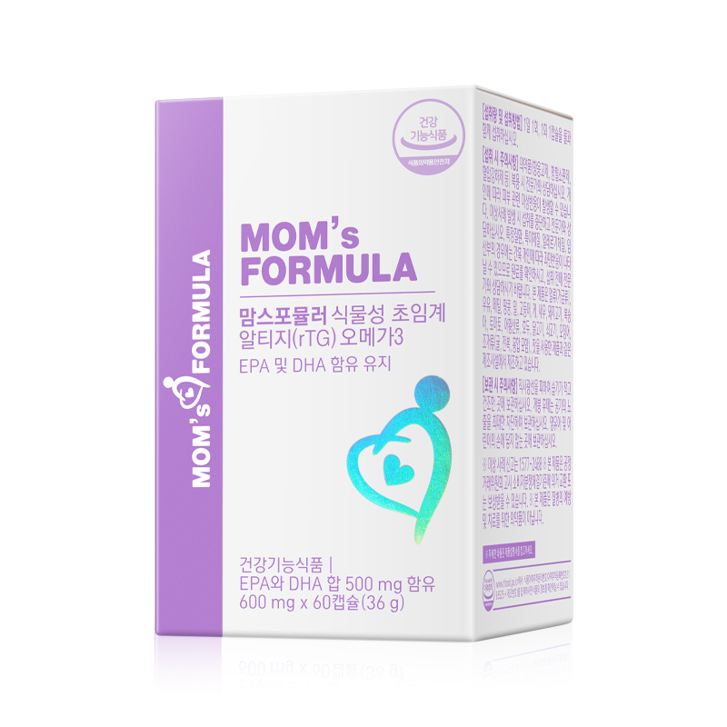 맘스포뮬러 임산부 오메가3 식물성 초임계 알티지(rTG) 수유부 모유수유 임신 준비 DHA 2개월분 이미지 2