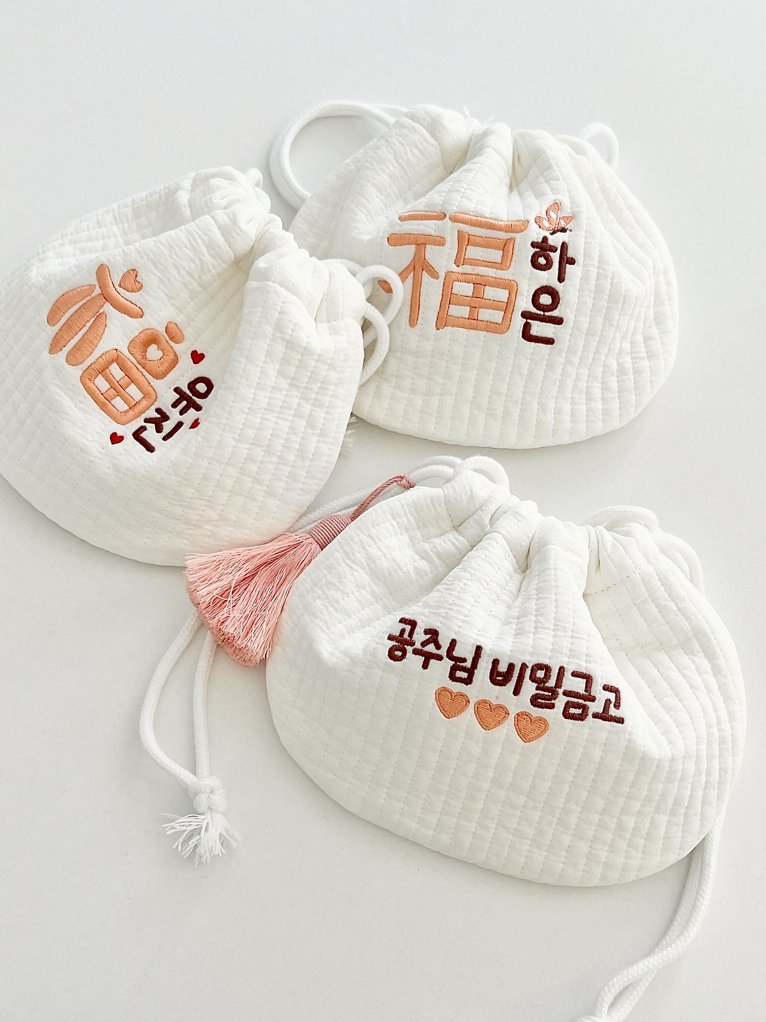 아기 복주머니 자수 가방 용돈주머니 명절 설날 추석 세뱃돈