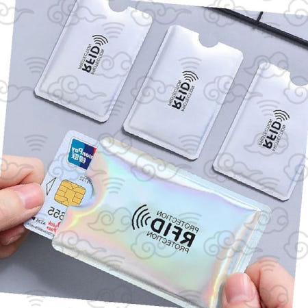 RFID차단 카드케이스 스키밍방지 여행용 신용카드 보호필름 홀로그램