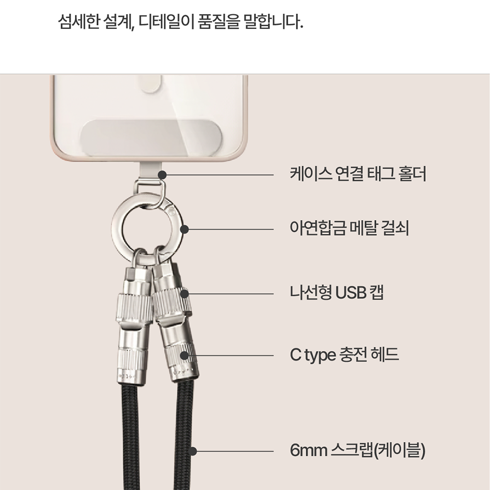 C타입 충전케이블 초고속충전 넥스트랩 휴대폰줄 60W - 상세 이미지 3