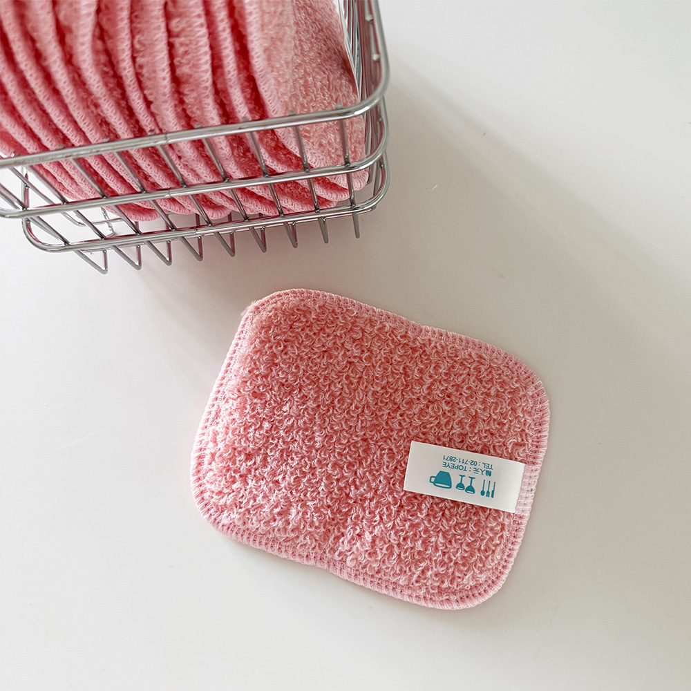 일본수세미 부드러운 주방 아크릴 설거지 헹굼 수세미 무세제 핑크