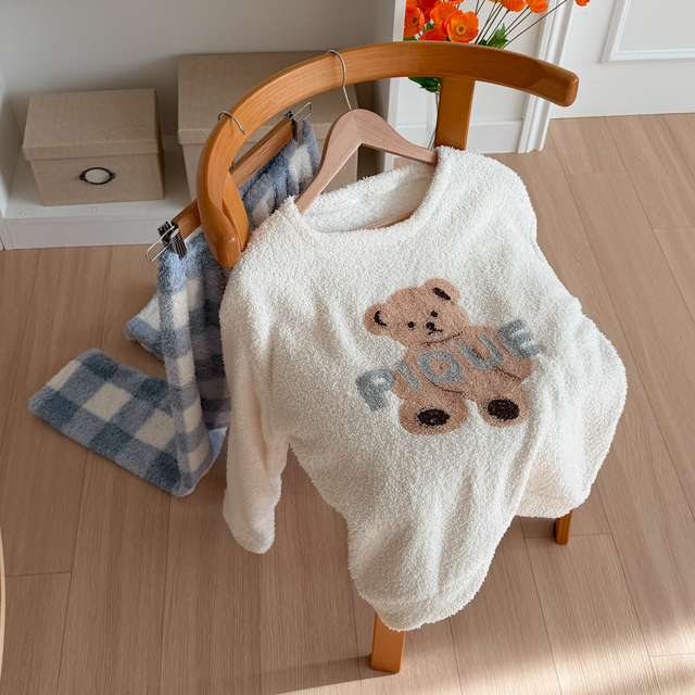 [M~XL]테리 곰돌이 파자마세트 수면잠옷 홈웨어 이미지 6
