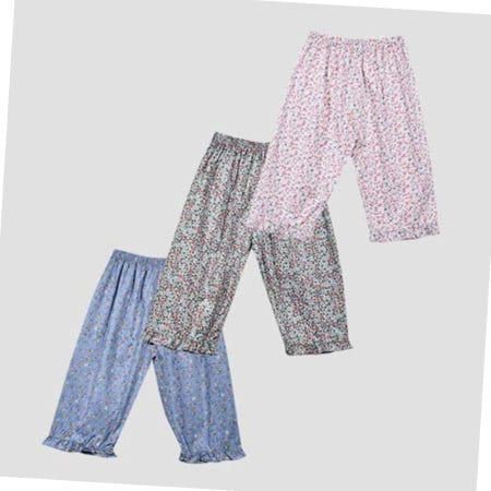 여잠옷 여성스러운 디자인 면 60수 아사 꽃나염 8부 파 GWM