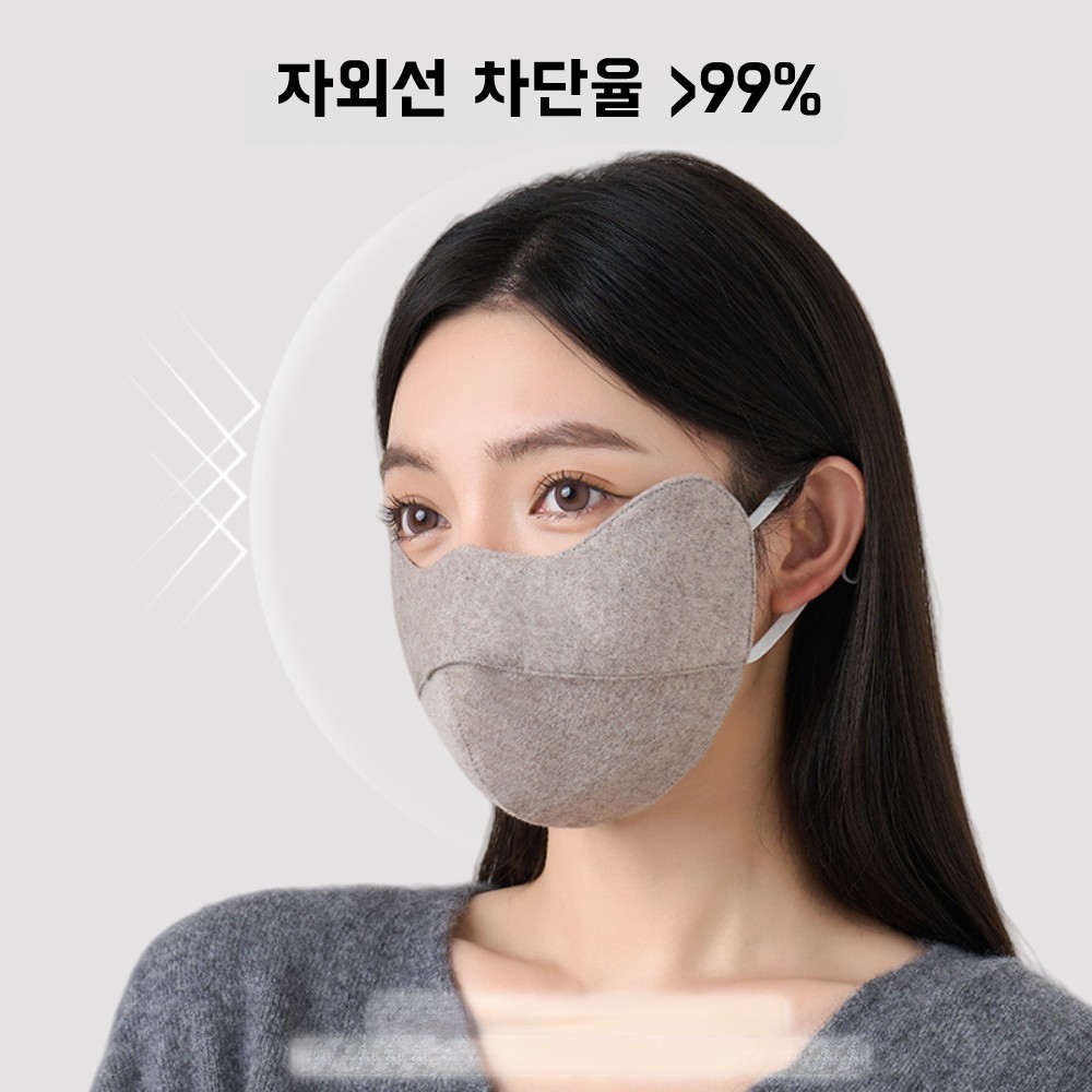 여성용 실크 방한 마스크 보온 방풍 가을 겨울 자전거 스키용 아웃도어 5개 세트 - 상세 이미지 3