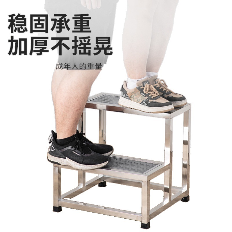 휴대용 작업 계단 경량 이동식 발판 안전 사다리 알루미늄 산업용 다용도 도배 실리콘 매트 작은 3단 의자 - 상세 이미지 4