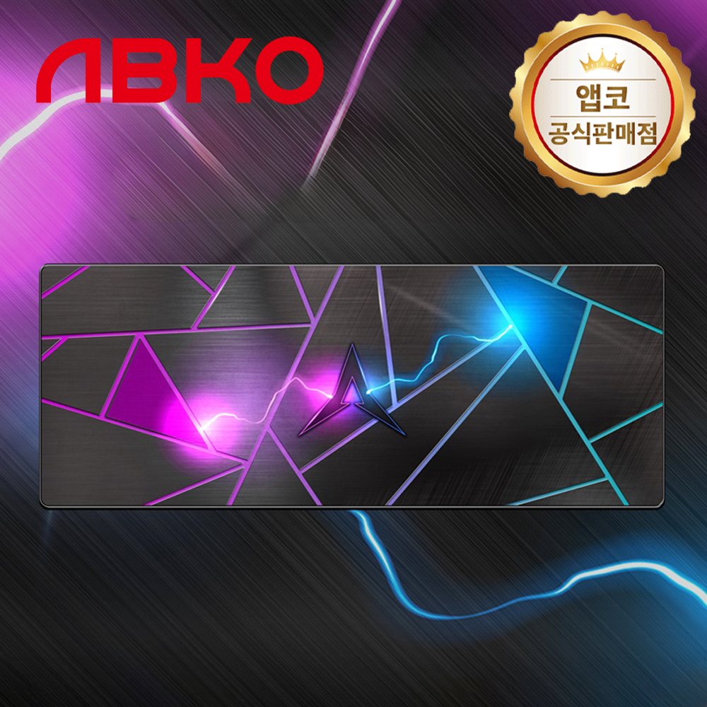 앱코 썬더볼트 유리섬유 완전방수 극슬라이딩 게이밍 마우스 장패드 - 메인 이미지