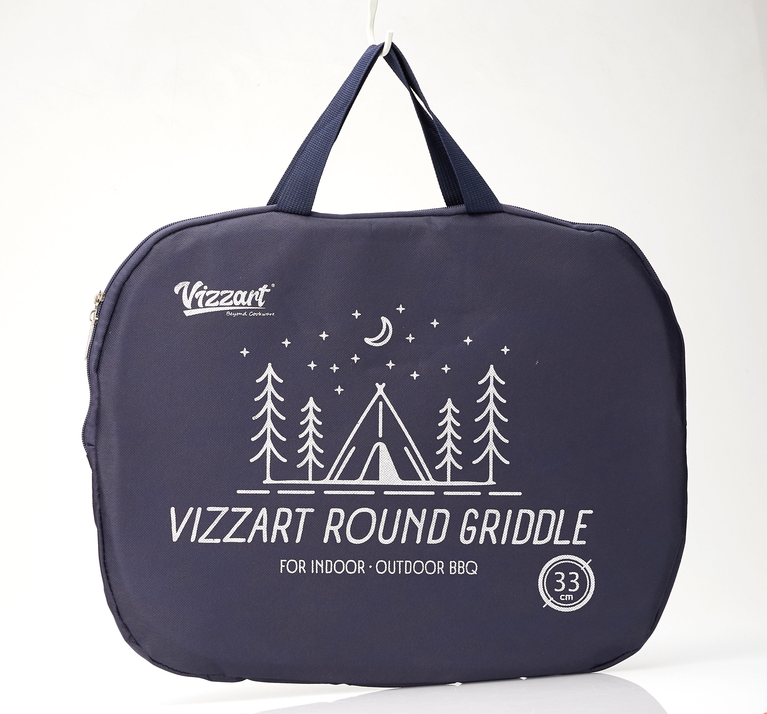 비자트 세라믹 깊은 캠핑 그리들 국산 바베큐 불판 구이 팬 캠핑용품 가방포함 33cm 블랙