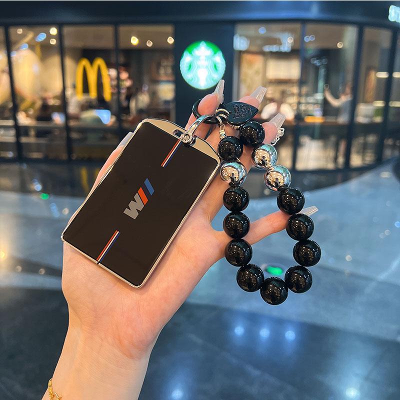 BMW 카드키 케이스 X5L X5 X6 X7 메탈 키홀더 화이트+핑크 포니 - 상세 이미지 2