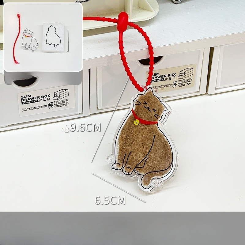 고양이 털 보관 강아지 투명 메모리얼 캡슐 펜던트 키링 반려동물 추억 기념 DIY 고양이 - 상품 이미지