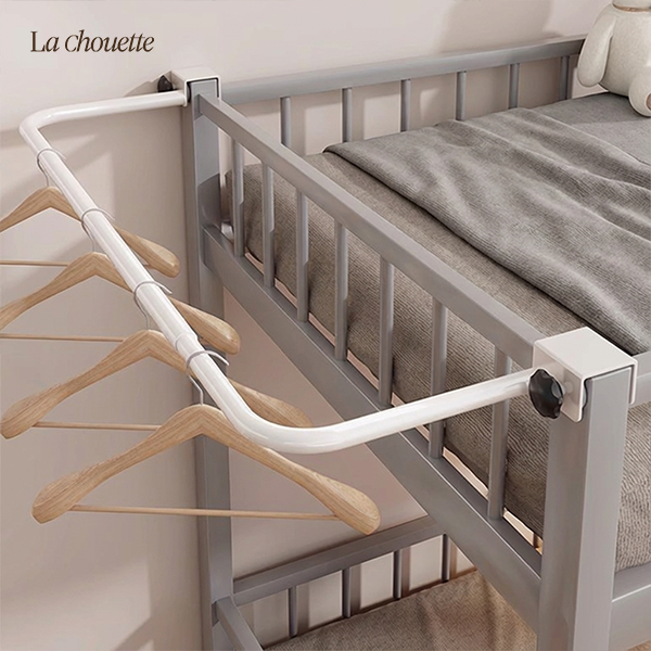 라슈에뜨 무타공 공간활용 길이조절 침대 걸이형 행거 원룸 기숙사 다용도 옷걸이 퓨어화이트