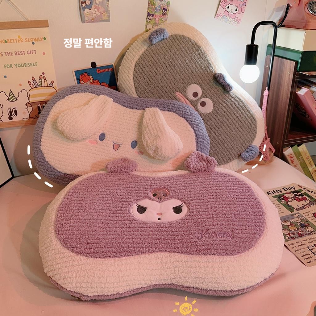 산리오 메모리폼 베개 고양이 배 목 지지 코어 쿠션 부드러운 숙면 소녀 선물 마이멜로디 52x35x12cm - 상세 이미지 2