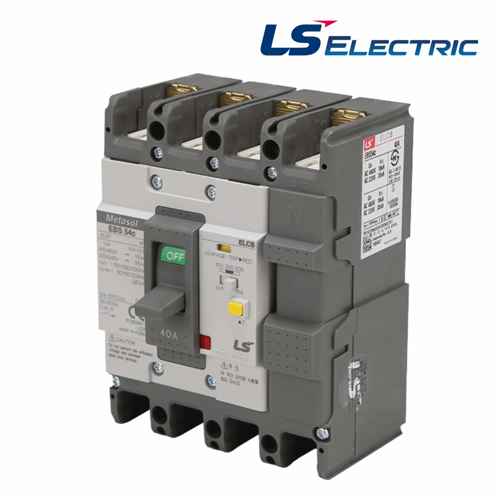 LS 산업용 누전차단기 EBS 54C 4P 40A 35kA LS일렉트릭 - 상품 이미지